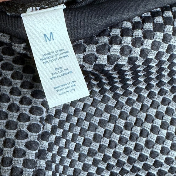 Black Butt Lifting High Waist Leggings Tummy Control Bubble Stretchable Medium - Picture 7 of 11